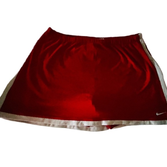 Vintage NIKE Team Red Skirt with White Trim lacrosse tennis size medium - Picture 1 of 6